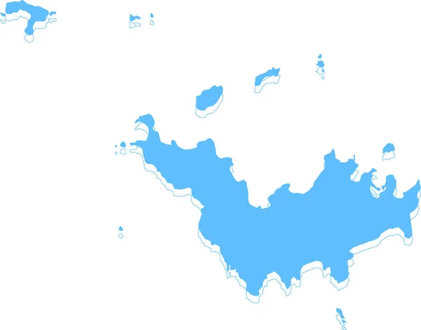 Mapa Finlandii Kolorze Niebieskim — Wektor stockowy