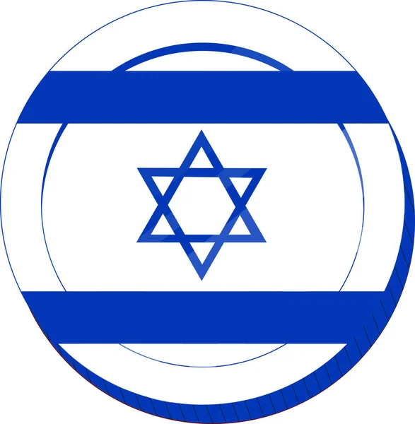 Izrael Flaga Wyciągnięta Ręcznie Izrael New Sheqel Wyciągnięty Ręcznie — Wektor stockowy