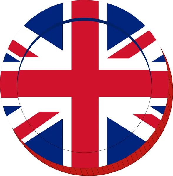 Brittisk Flagga Handen Dras Pund Sterling Handen Dras — Stock vektor