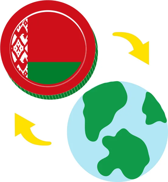 Běloruská Vlajka Kruhu — Stockový vektor