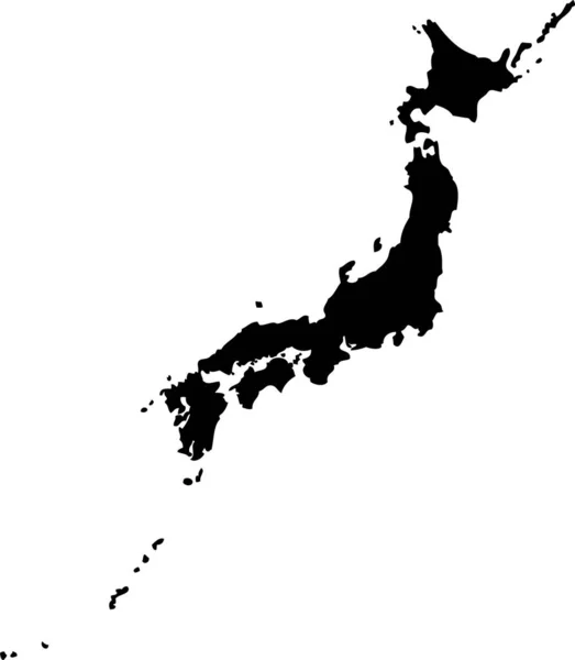 Sylwetka Japonia Kraj Mapa — Wektor stockowy
