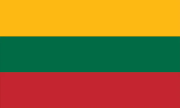 リトアニアの国旗 ベクトル — ストックベクタ