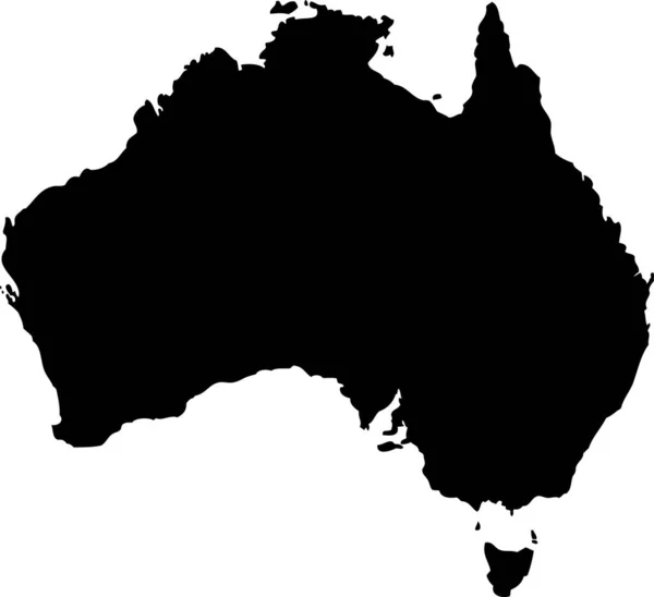 オーストラリアのベクターマップ オーストラリア — ストックベクタ