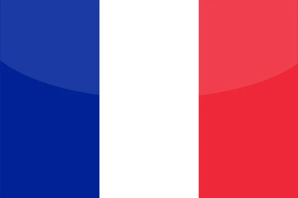 Národní Vlajka Francie Vektorová Ilustrace — Stockový vektor