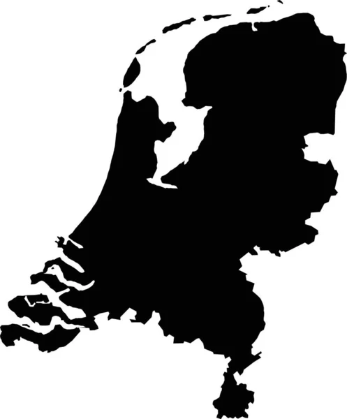 Карта Вектора Европы Нидерландов Ручной Рисунок Минимализма Стиль — стоковый вектор