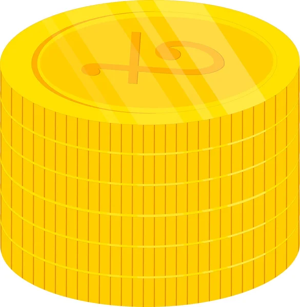 Coin Icon Vector Illustration — Stock Vector