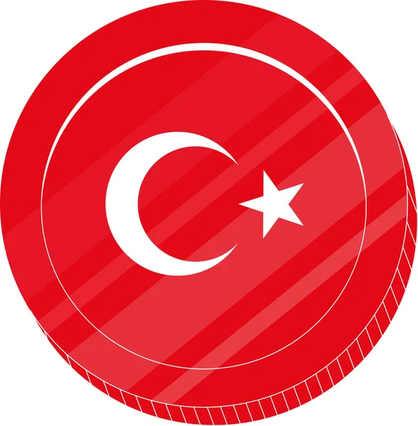 Türkische Flagge Design Der Türkischen Flagge — Stockvektor