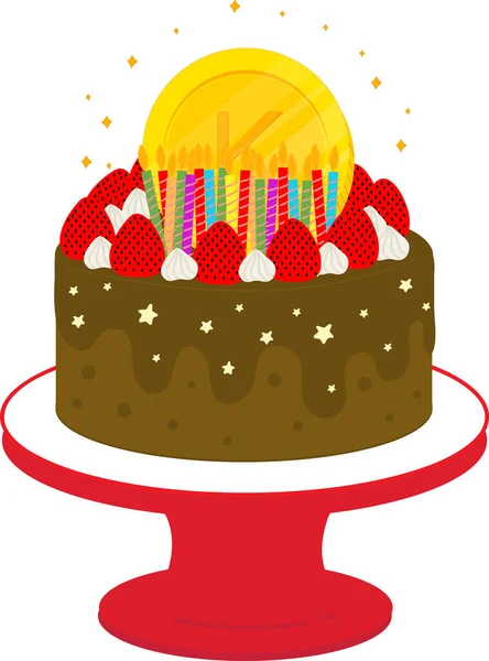 Geburtstag Cupcake Vektor Illustration — Stockvektor