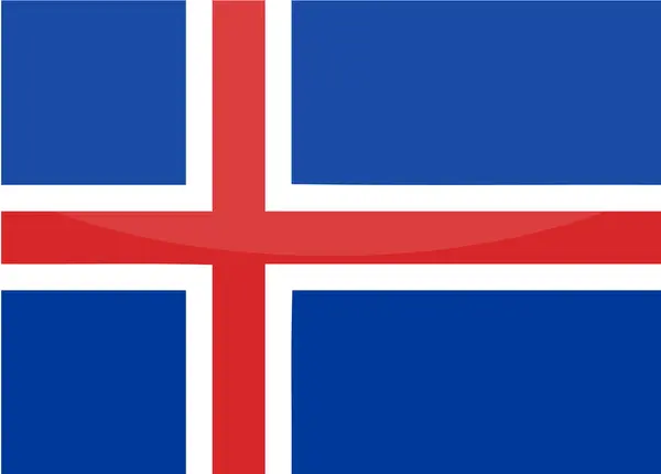 Iceland Flag Vector Illustration — Stock Vector
