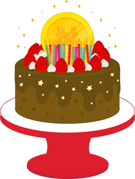 Birthday Cake Candles Vector — Stock Vector