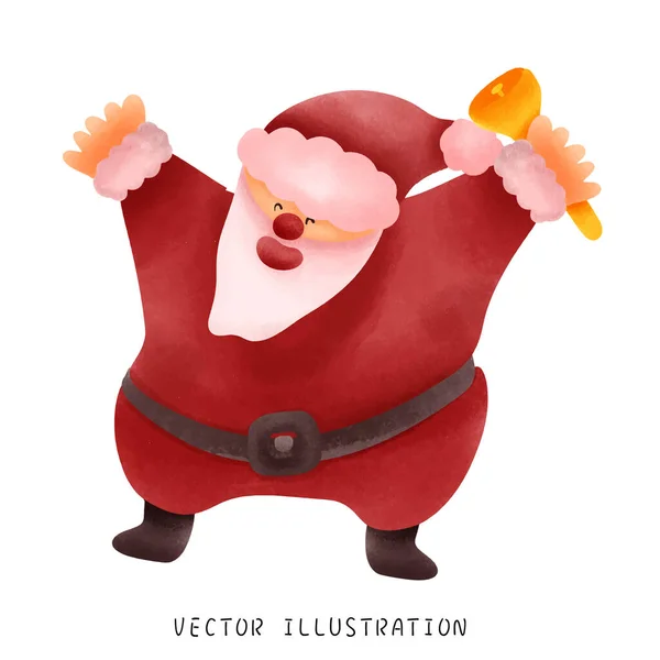 Χειροποίητο Χέρι Άγιος Βασίλης Και Εορταστική Χριστουγεννιάτικη Εικονογράφηση — Διανυσματικό Αρχείο