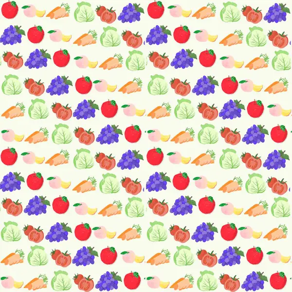 Arte Della Frutta Fresca Colorata Motivi Astratti Stile Pop Disegni — Foto Stock