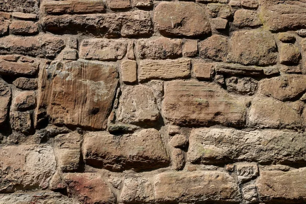 Starobylá Zděná Zeď Staré Venkovské Církevní Budovy — Stock fotografie