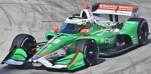 Stock image Long Beach, CA - April 15, 2023: IndyCar driver Devlin DeFrancesco competing in the Long Beach Grand Prix in Andretti Autosport's No. 29 car.