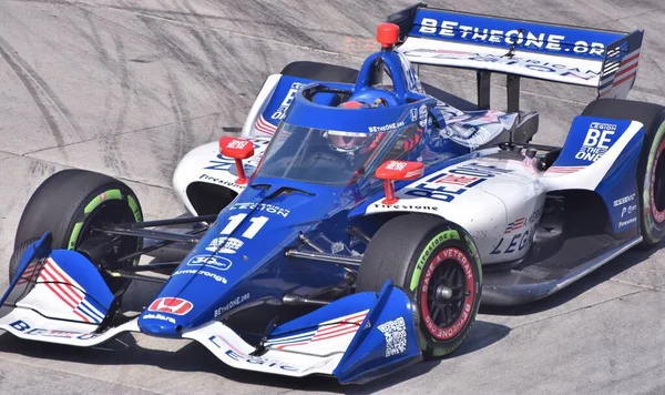 Long Beach April 2023 Indycar Driver Takuma Sato Competing Long — Stock Photo, Image