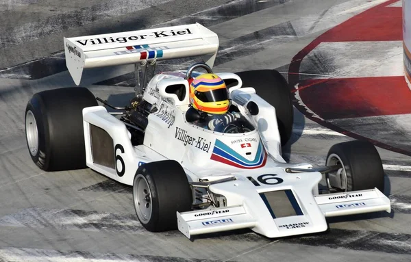 加州长滩 2023年4月15日 1977年F1赛季由Riccardo Patrese驾驶的Shadow Dn8在长滩大奖赛上的表演 — 图库照片