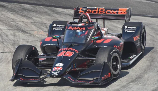 Long Beach April 2023 Indycar Driver Christian Lundgaard Competing Long Stock Image