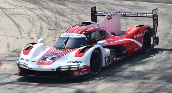 롱비치 2023 Porsche Penske Motorsports Long Beach Grand Prix Porsche 로열티 프리 스톡 사진