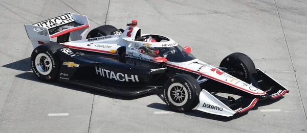 Long Beach April 2023 Indycar Driver Josef Newgarden Competing Long Stock Image