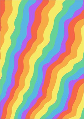 Cool Trendy Groovy Gökkuşağı Y2K Vintage Soyut Doku.