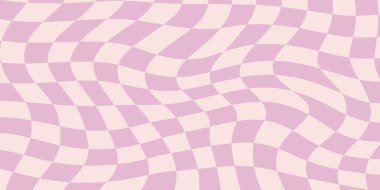 Havalı Moda Moda Şablonu. Soyut Geometrik Funky Arkaplanı. Retro Vintage Y2K Tekstil Vektörü Tasarımı