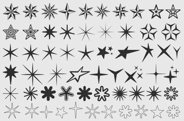 Крутий Набір Y2K Форм Векторного Дизайну Сучасна Колекція Геометричних Знаків — стоковий вектор
