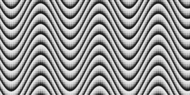 Yarım ton Dalgalı Doku Vektörü Tasarımı. Modern Noktalı Dalgalar Arkaplanı. Gürültülü Tanecikli Doku Arkaplanı.