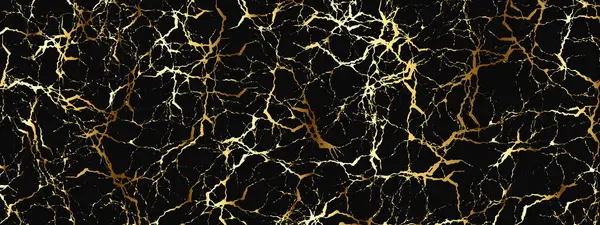 Siyah mermer arkaplanının doğal altın deseni