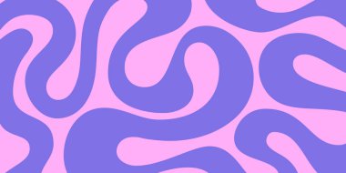 Soyut Dalgalı Geometrik Y2k Doku Vektörü Tasarımı. Havalı Moda Kıvrımlı Kıvrımlı Desen. Psikedelik Yolculuk Sıvı Renkli Arkaplan.