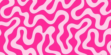 Cool Groovy Retro Desen Vektör Tasarımı. Y2k Soyut Doku.