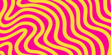 Cool Groovy Retro Desen Vektör Tasarımı. Y2k Soyut Doku.