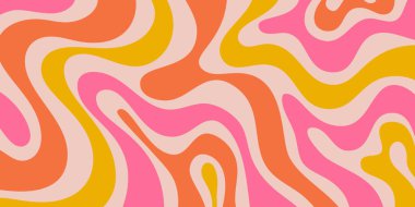 Soyut Dalgalı Geometrik Y2k Doku Vektörü Tasarımı. Havalı Moda Kıvrımlı Kıvrımlı Desen. Psikedelik Yolculuk Sıvı Renkli Arkaplan.