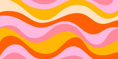 Cool Y2k Soyut Dalgalı Doku Vektörü Tasarım Sanatı. Şahane Psikedelik Gökkuşağı Şablonu. Trippy Pop Sanat İllüstrasyonu.