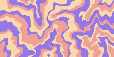 Cool Y2k Soyut Dalgalı Doku Vektörü Tasarım Sanatı. Şahane Psikedelik Gökkuşağı Şablonu. Trippy Pop Sanat İllüstrasyonu.