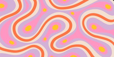 Soyut Geometrik Harika Doku Vektörü Tasarımı. Psikedelik Y2k Arkaplanı. Trippy Hand-Drawn Art.