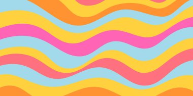 Cool Wavy Trippy Y2k Arkaplanı. Modaya uygun soyut Psikedelik Desen. Renkli Geometrik Soyut Sanat.