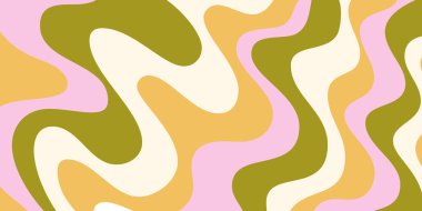 Soyut Geometrik Dalga Arkaplanı. Havalı Sanat Vektörü Tasarımı. Havalı Trippy Hippy Deseni. Psikedelik Y2k dokusu. Retro Eğlenceli Bg. 