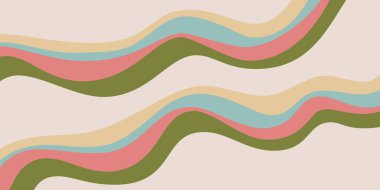 Gökkuşağı Dalgalı Soyut Arka Taraf. Havalı Renkli Oyuncu dokusu. Şahane Psikedelik Çizgiler. Y2k Komik Vektör dokusu. Pop Art Retro Bg.