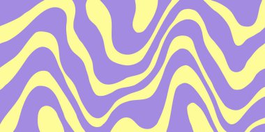 Soyut Trippy Hand Çizim Model Vektör Tasarımı. Eğlenceli Vintage Y2k Dalgalı Doku. Falchedelic Kıvrımlı Arkaplan.