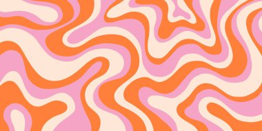 Soyut Trippy Psychedelic doku. Y2k Geometrik Desen. Şahane Arkaplan Resimli Vektör Tasarımı.