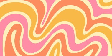 Soyut Trippy Psychedelic doku. Y2k Geometrik Desen. Şahane Arkaplan Resimli Vektör Tasarımı.