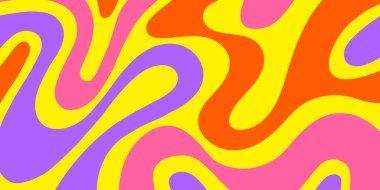 Psychedelic trippy y2k retro arka plan vektör tasarımı. Harika soyut hippi modeli. Serin geometrik dalga dokusu.