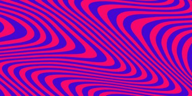 Soyut Optik İllüzyon Doğrusal Arkaplan. Y2k Asit Geometrik Operasyon Sanat Şablonu. Psikedelik Çizgili Doku Vektörü Tasarımı.