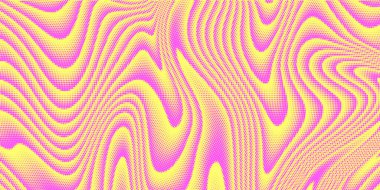 Serin Asit Dalgalı Noktalı Yarım Tonlu Doku. Soyut Bitmap Arkaplanı. 