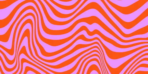 Cool Y2k Dalgalı Vektör Şablonu. Modaya uygun soyut kıvrımlı çizgili arka plan. Geometrik Doğrusal Optik İllüzyon Sanatı. Psikedelik Çizim.