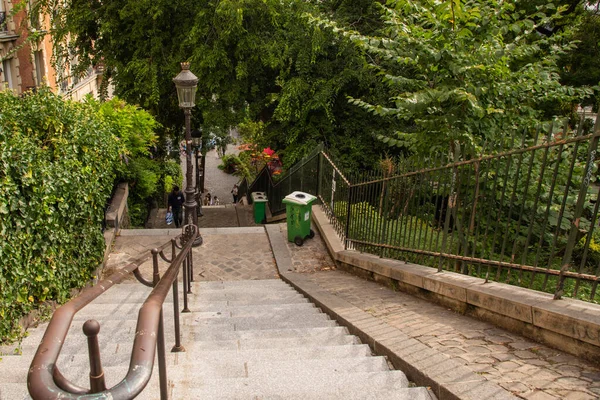フランス 2022年8月 パリのサクレ クール大聖堂につながる階段をご覧ください 高品質の写真 — ストック写真