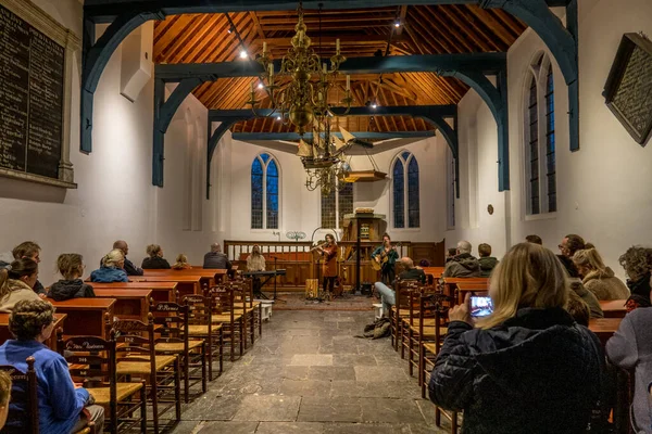 Enkhuizen Países Baixos Outubro 2022 Uma Performance Musical Antiga Igreja — Fotografia de Stock