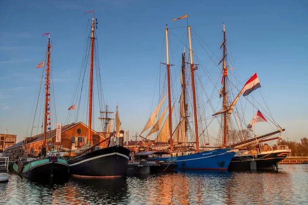 Den Helder Nederländerna November 2022 Historiska Fartyg Vid Det Tidigare — Stockfoto