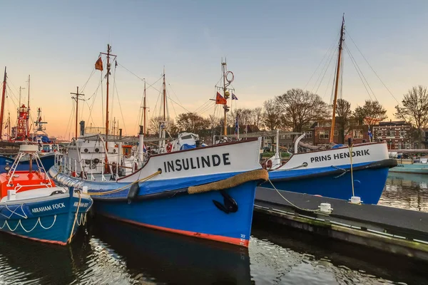 Den Helder Nederländerna November 2022 Livbåtar Hamnen Helder Högkvalitativt Foto — Stockfoto