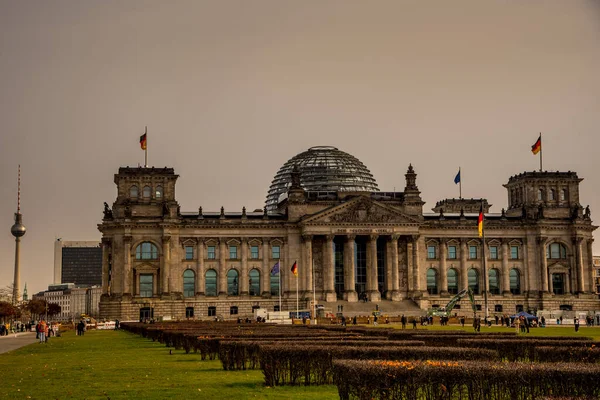 Berlin Németország 2022 November Német Parlament Berlini Der Bundestag Kiváló — Stock Fotó